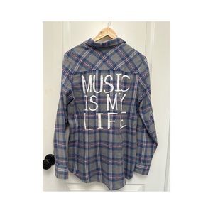 Music is My Life  grey Flannel